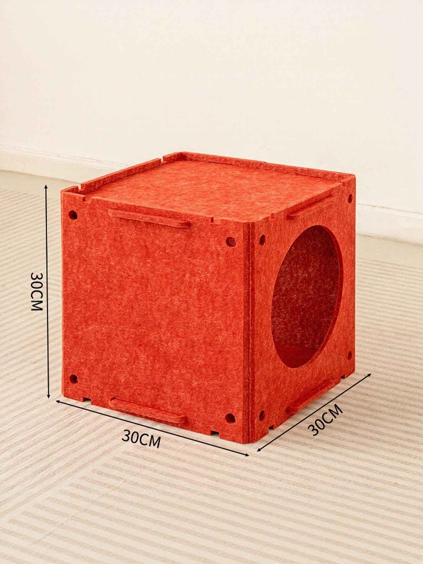 Cat House Cube Tunnel System - Felt Interactive Hideaway