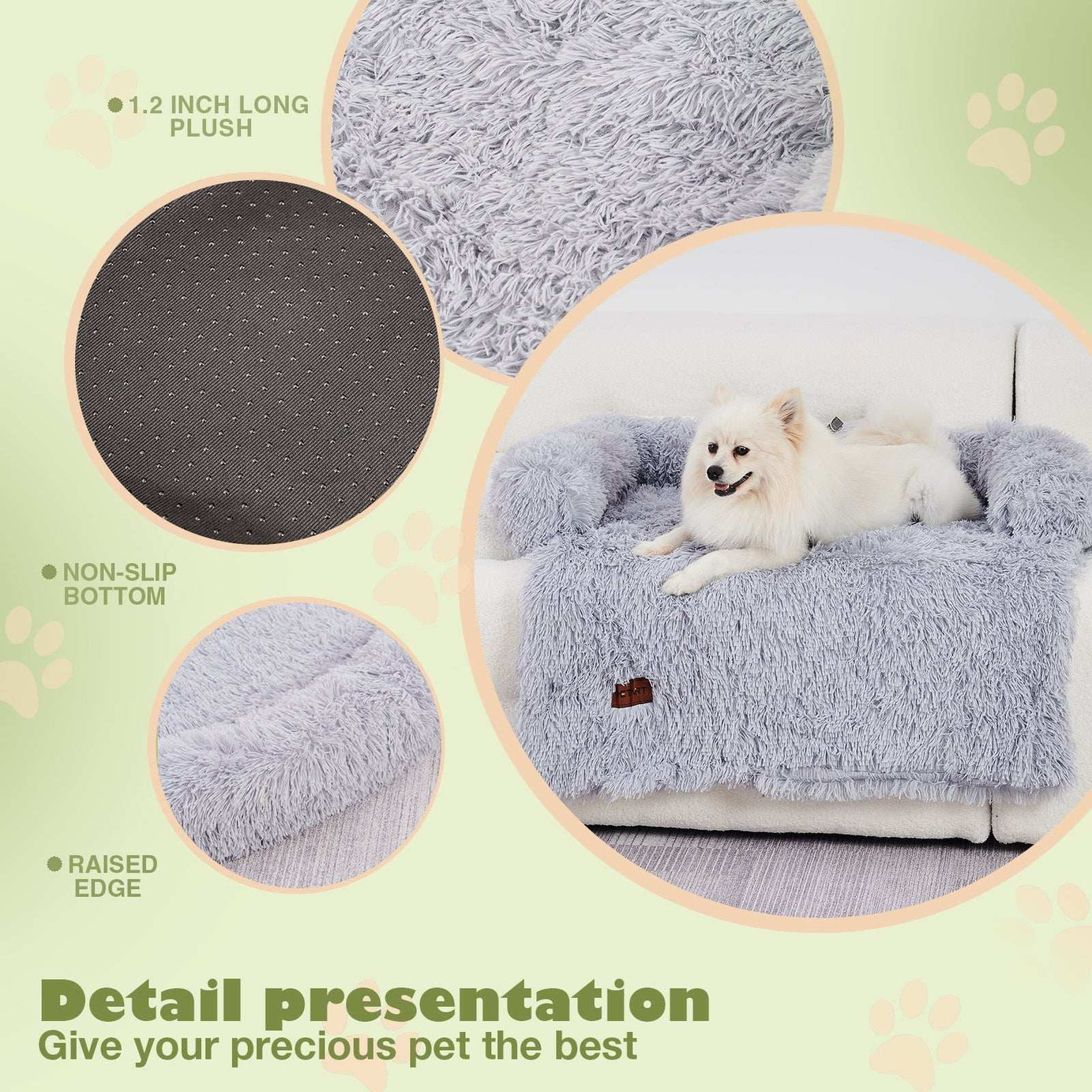 Dog Couch Bed Mat - Fluffy with Blanket