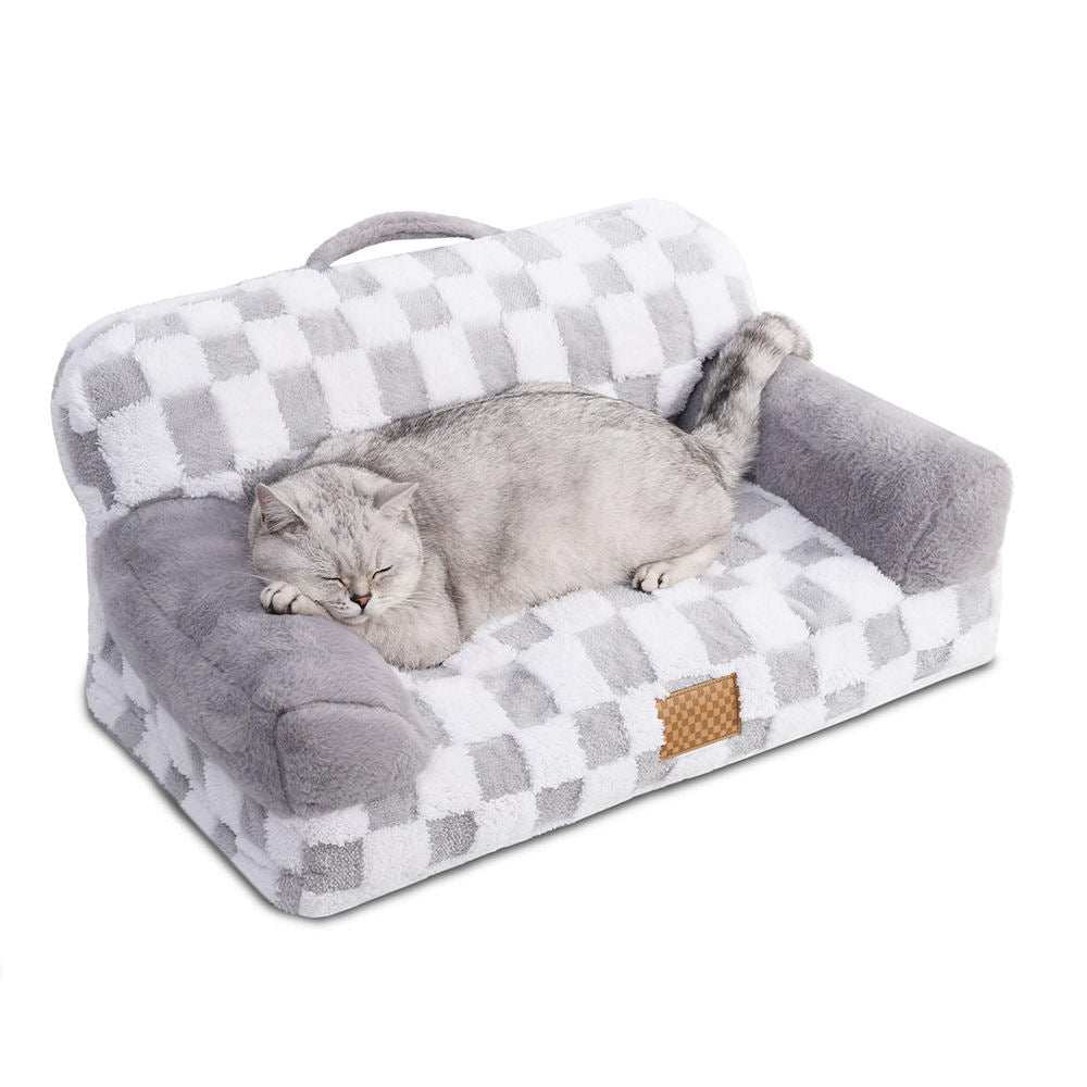 Orthopedic Pet Couch Bed - Machine Washable Non-Slip