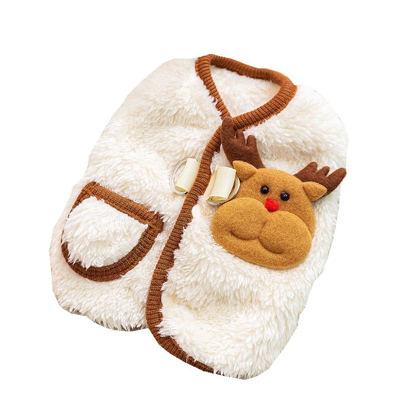 Festive Dog Coat - Warm Fleece Winter Jacket