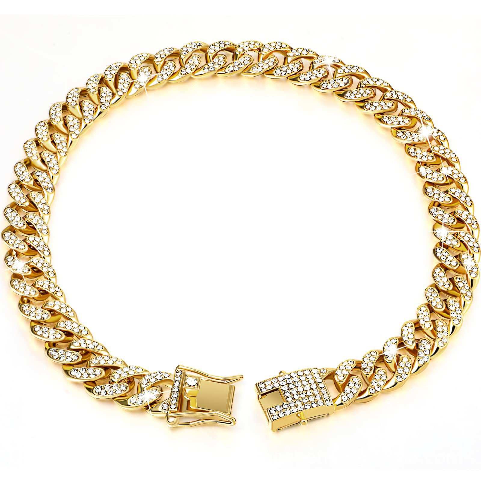 Diamond Bling Dog Cat Collar - Cuban Style Necklace
