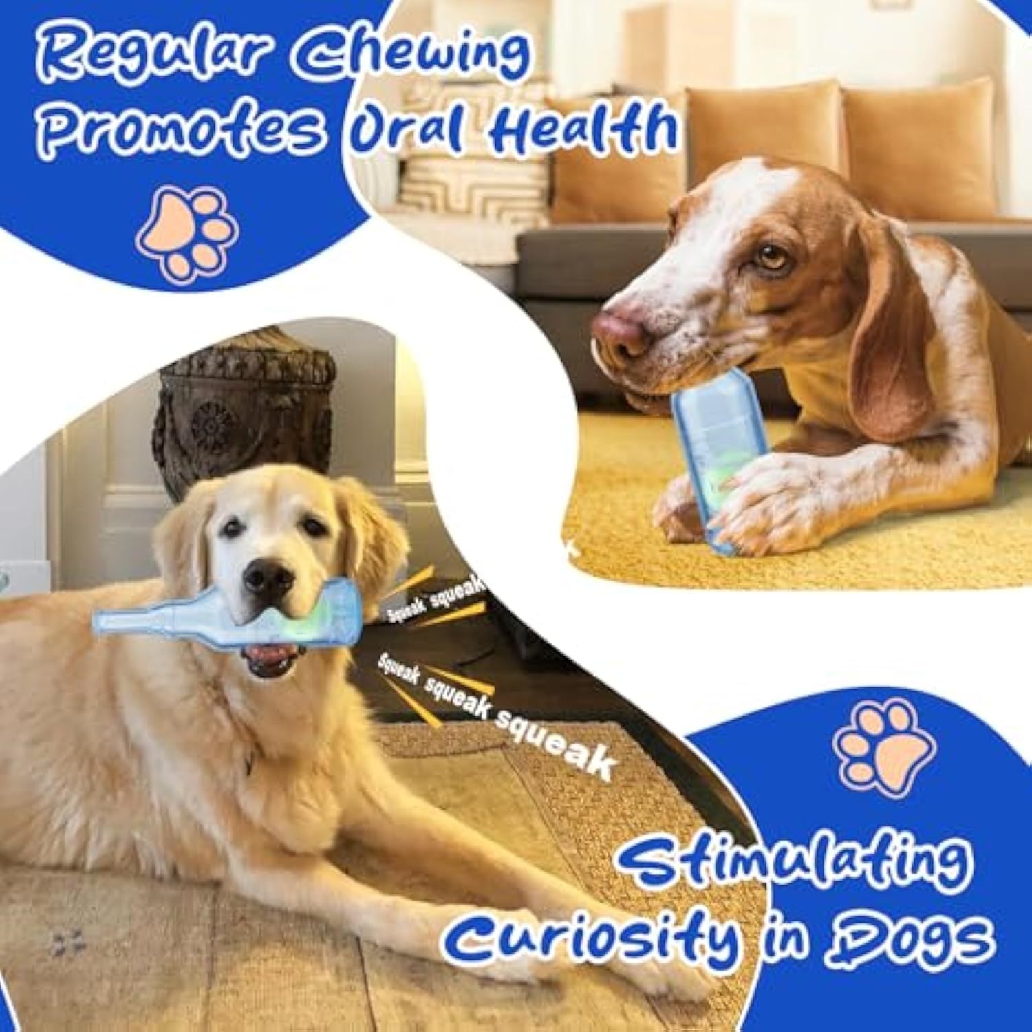Dog Toy - Water Bottle Squeaky Chew