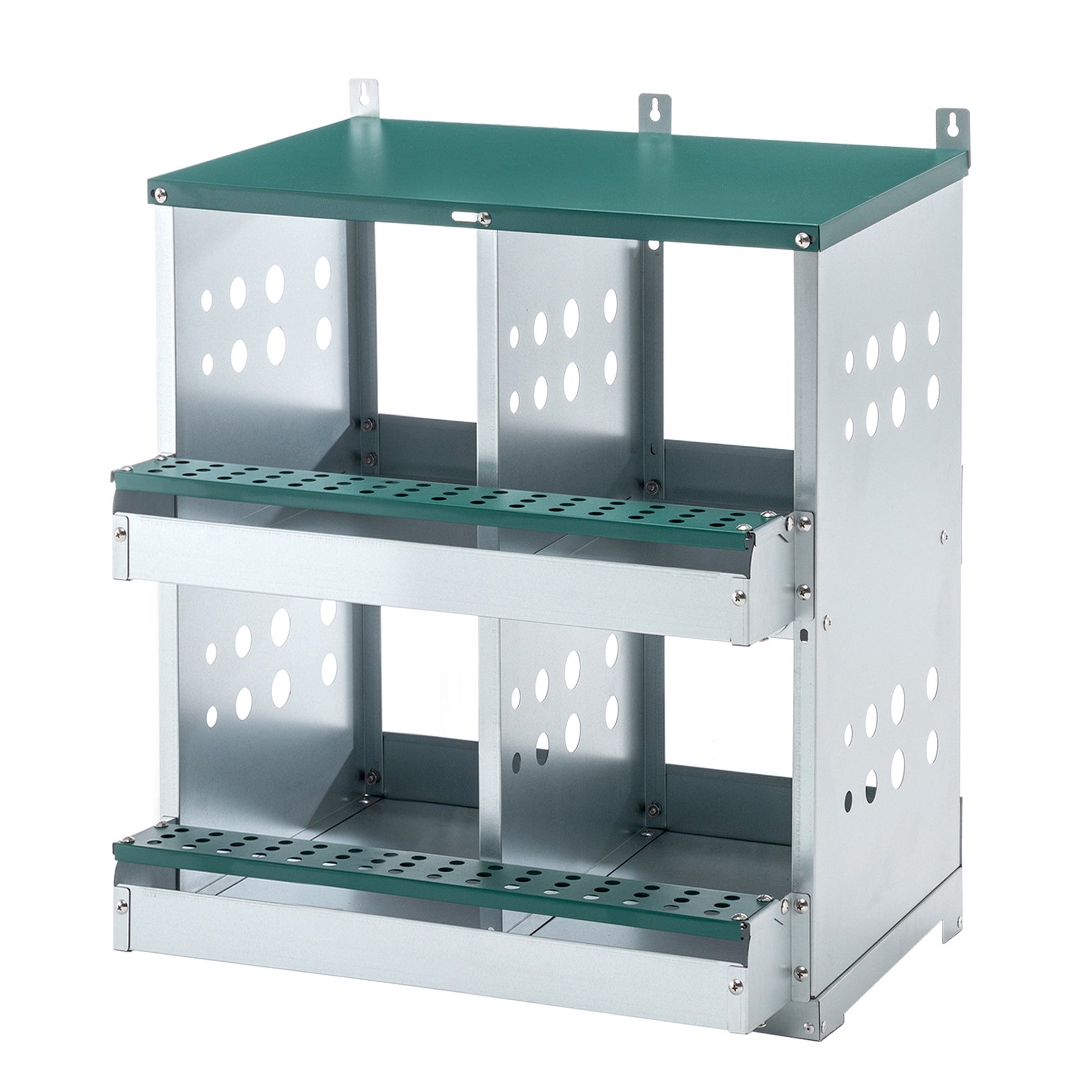 4-Compartment Metal Chicken Nesting Box - Wall Mount