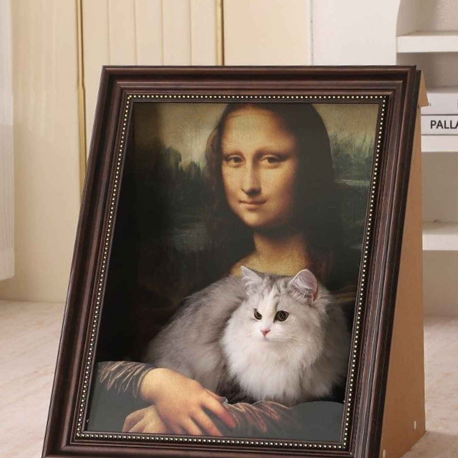Cat House Artistic Frame - Famous Painting Cardboard Hideaway