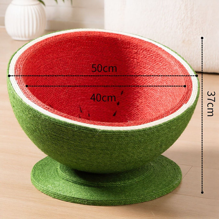 Cat Scratching Post Nest - Purr-fect Watermelon Shaped