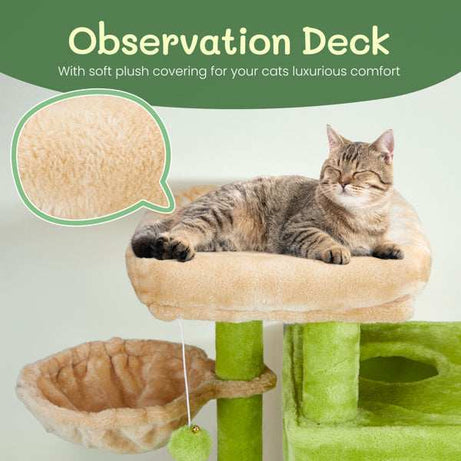 3-inch Yellow-green Speaker-shaped Double-layer Cat House  Hammock Cat Bed