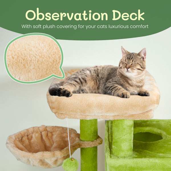 3-inch Yellow-green Speaker-shaped Double-layer Cat House  Hammock Cat Bed