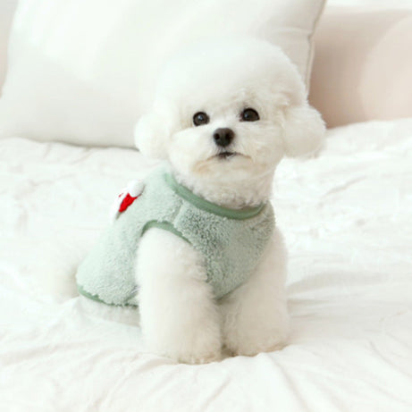 Festive Dog Coat - Warm Fleece Winter Jacket