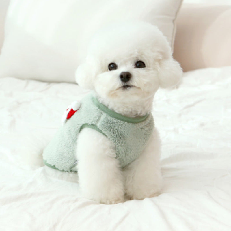 Festive Dog Coat - Warm Fleece Winter Jacket
