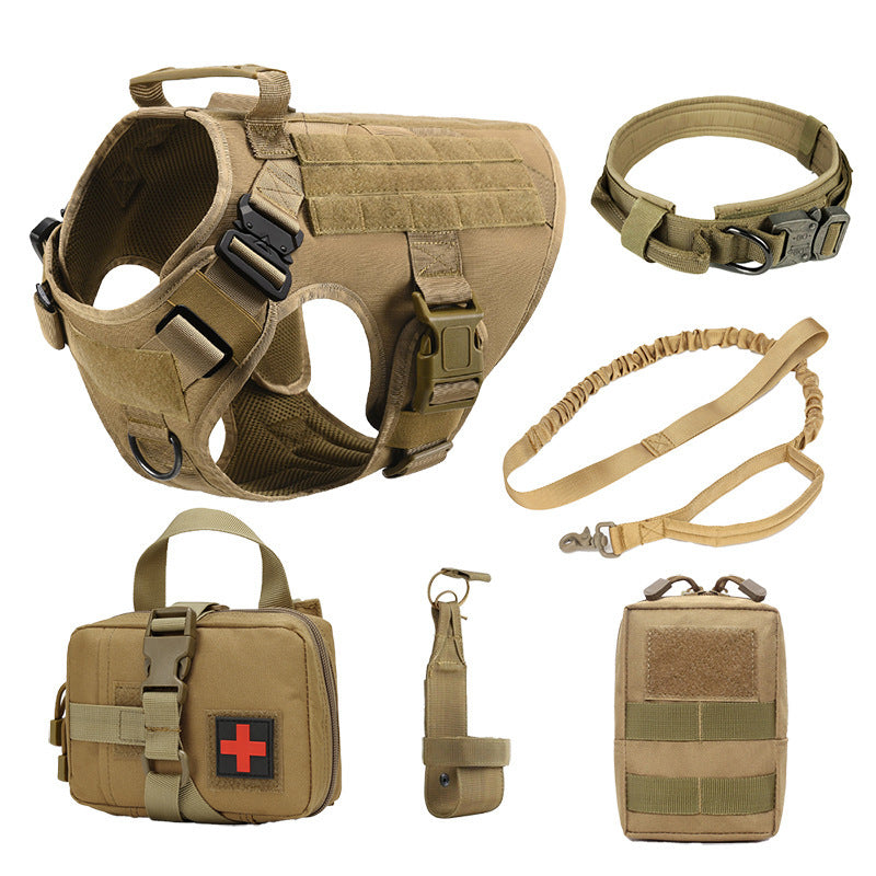 K9 Tactical Vest Set - 6-Piece Dog Training Battle Gear