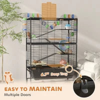 Hamster Cage 5 Tier - Large Rolling Habitat with Tubes