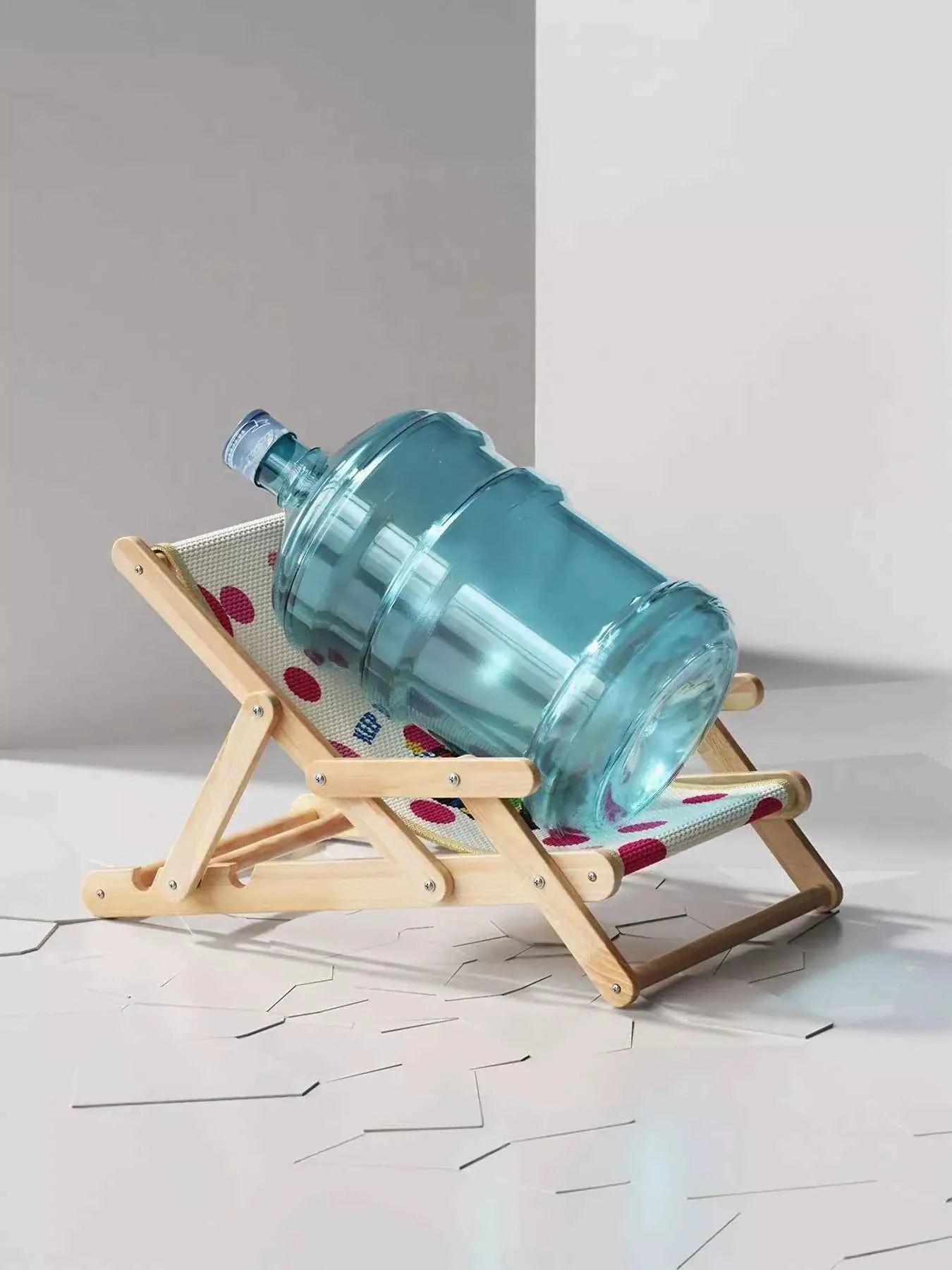 Pet Beach Style Chair - Adjustable Wooden Frame
