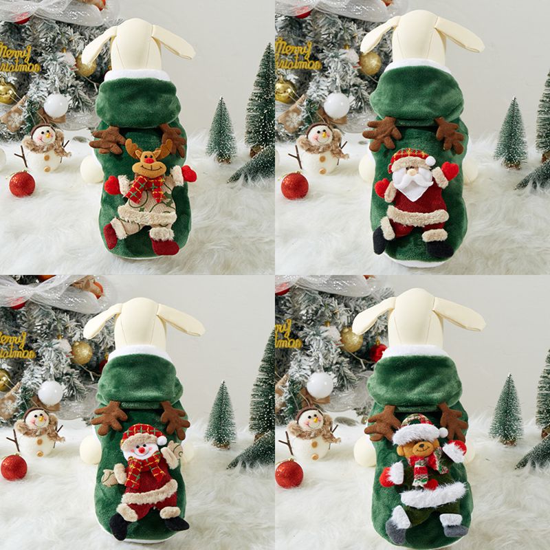 Christmas Dog Hoodie - Festive Flannel Pet Costume