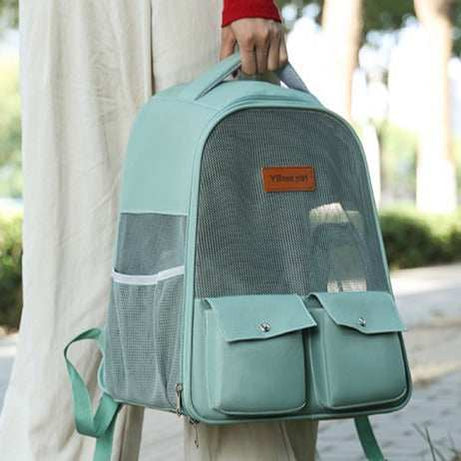 Pastel Color Breathable Large Capacity Foldable Pet Bag Backpack