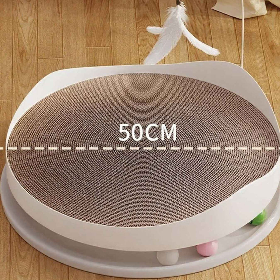 Round Interactive Scratching Board - Built for Playful Cats