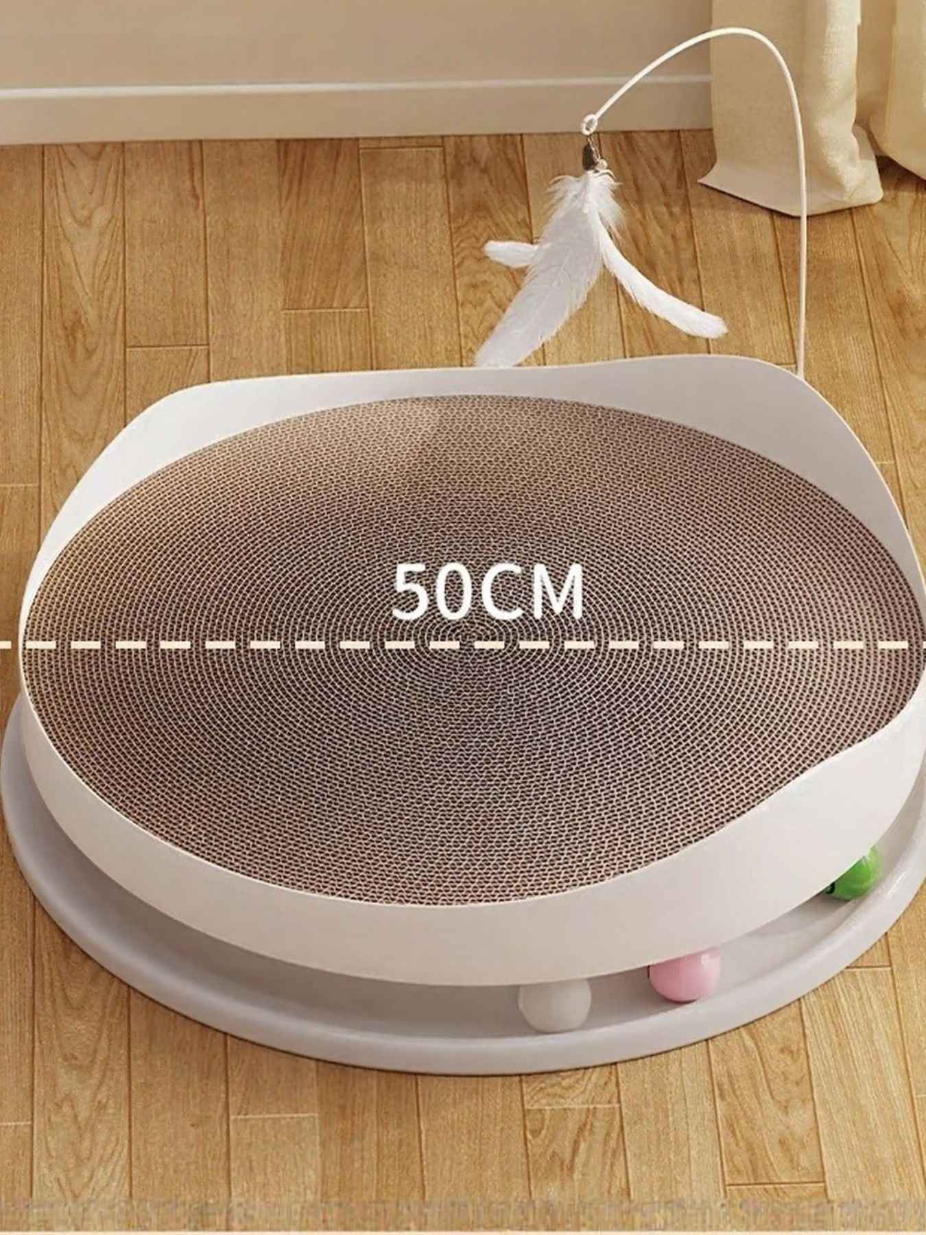 Round Interactive Scratching Board - Built for Playful Cats