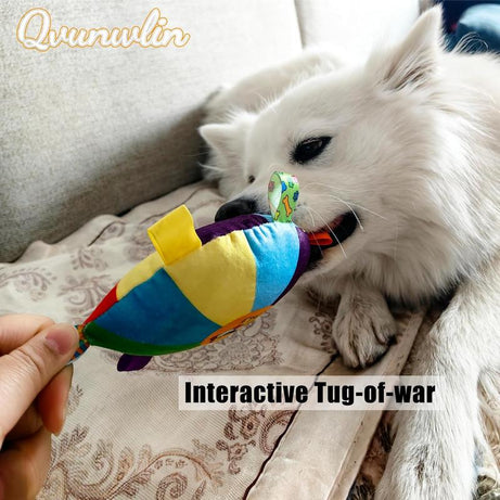 Plush Flying Disc Dog Toy with Bells - Tug of War