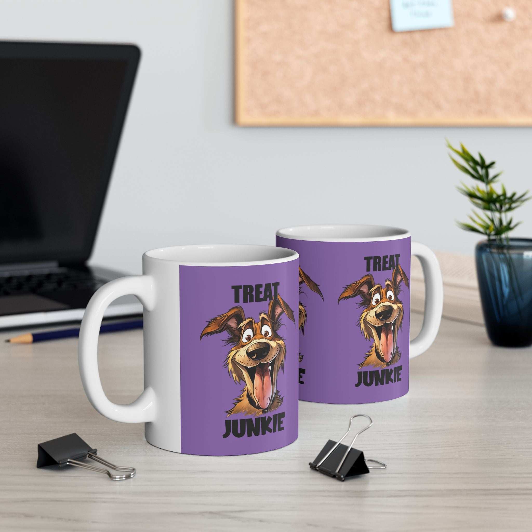 Funny Dog Lover Mug - 'Treat Junkie' - Perfect Gift for Pet Owners