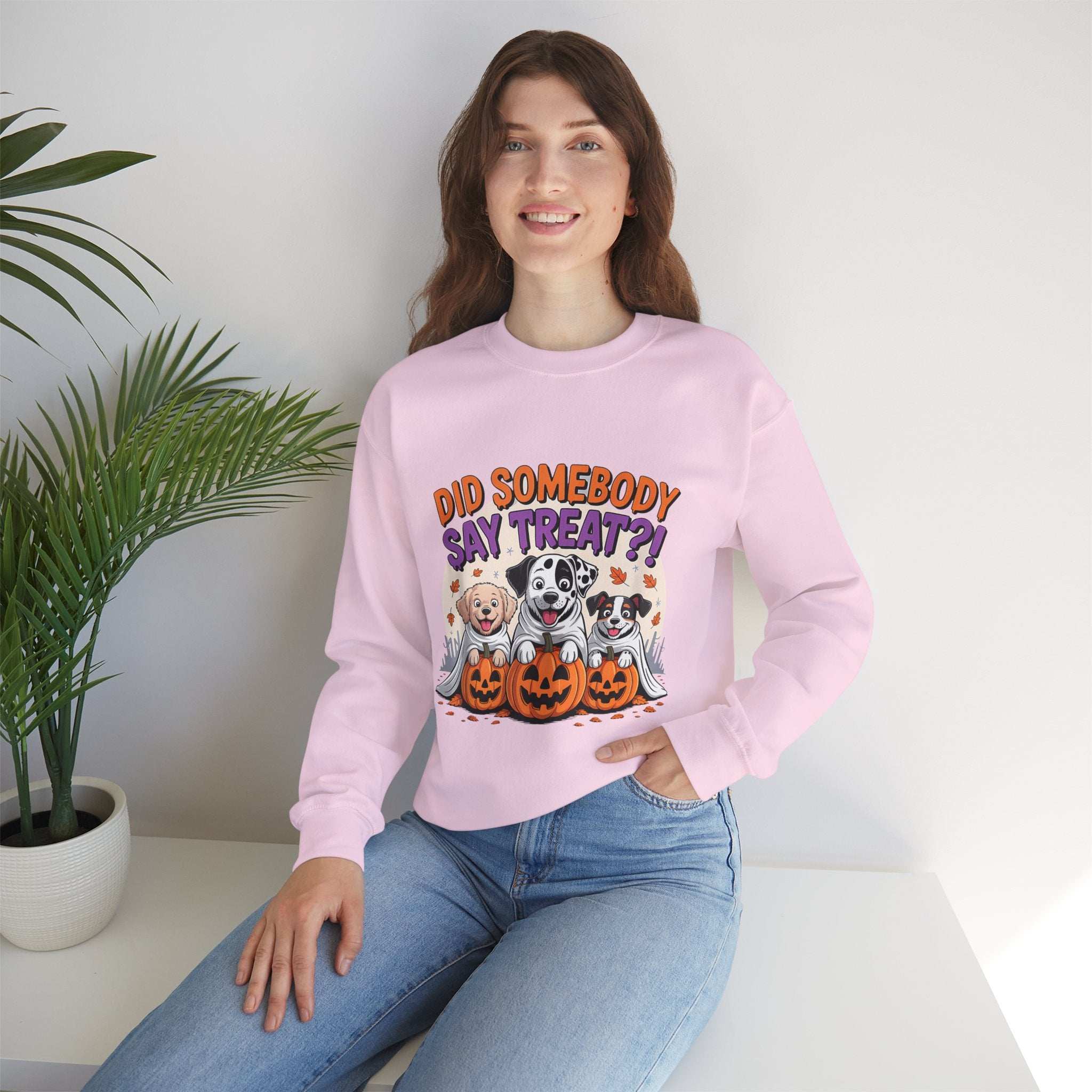 Halloween Dog Lover Crewneck - Cozy Spooky Season Pet Parent Sweatshirt