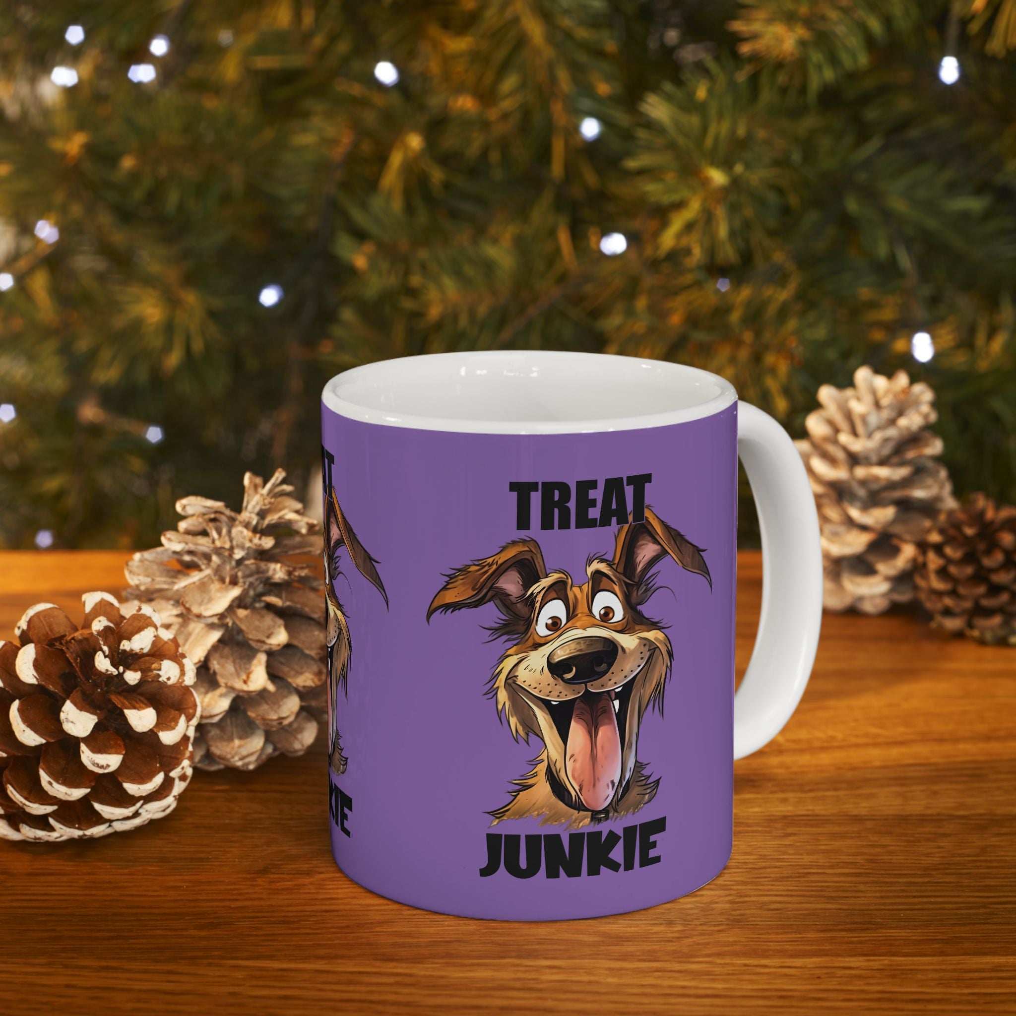 Funny Dog Lover Mug - 'Treat Junkie' - Perfect Gift for Pet Owners