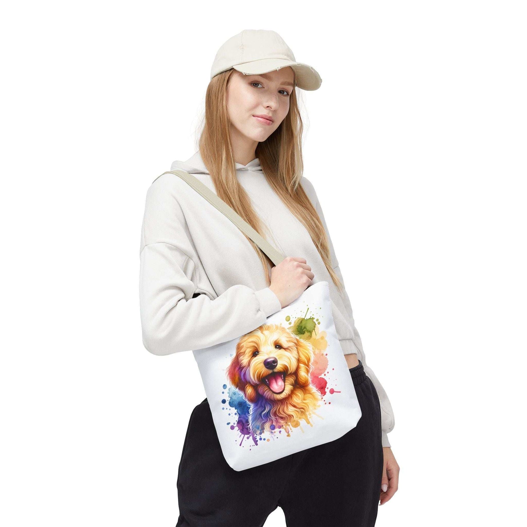 Colorful Goldendoodle Dog Lover Tote Bag - Fun Pet Art for All Occasions