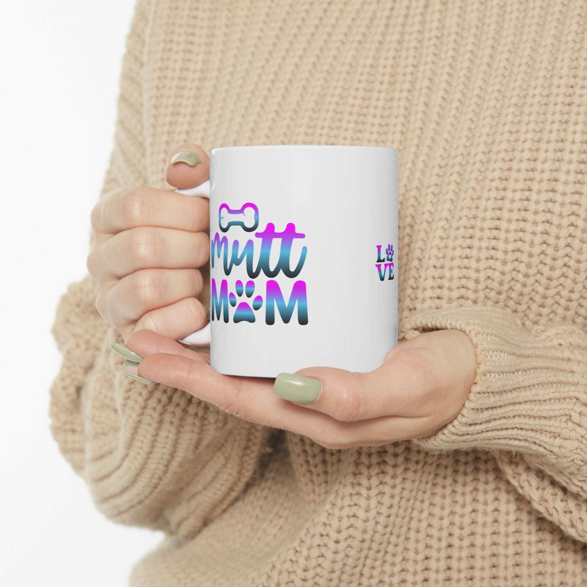 Cute Mutt Mom Ceramic Mug - Ideal Gift for Animal Lovers