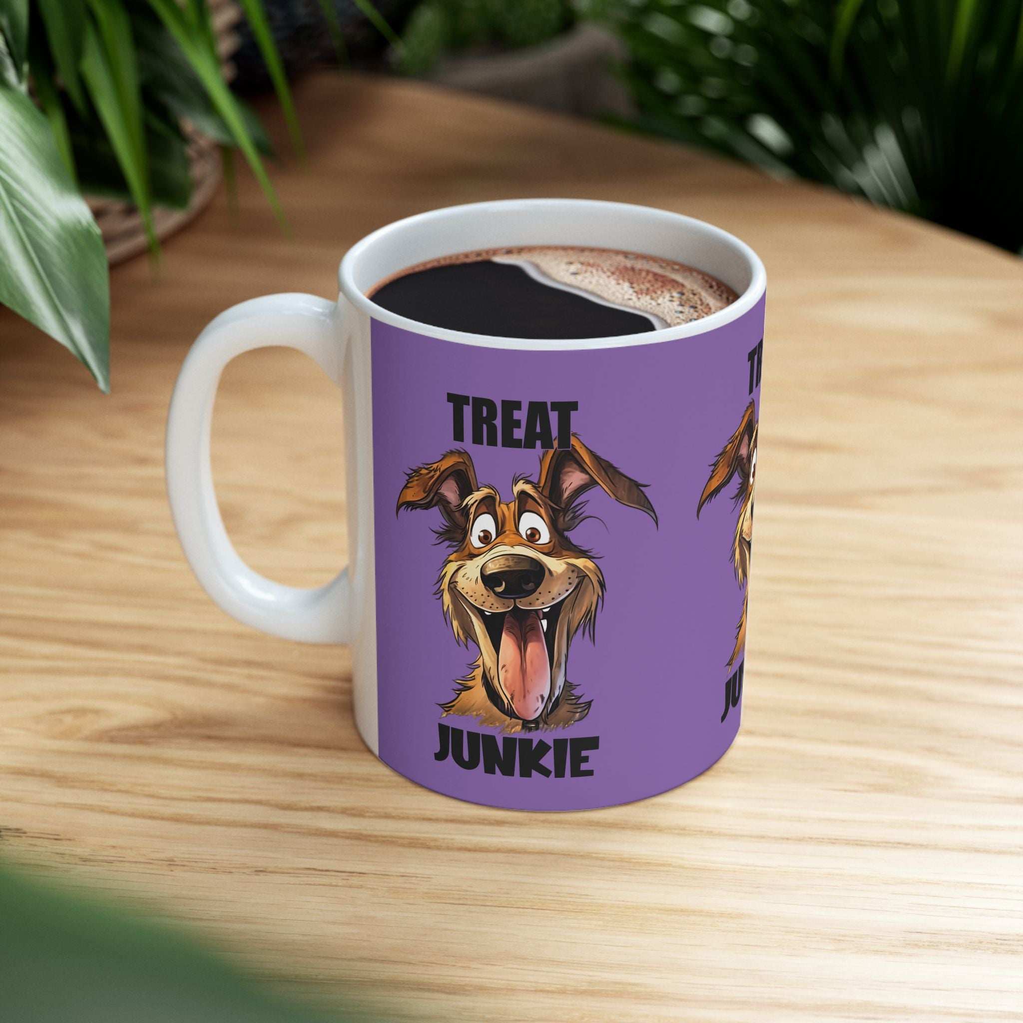 Funny Dog Lover Mug - 'Treat Junkie' - Perfect Gift for Pet Owners