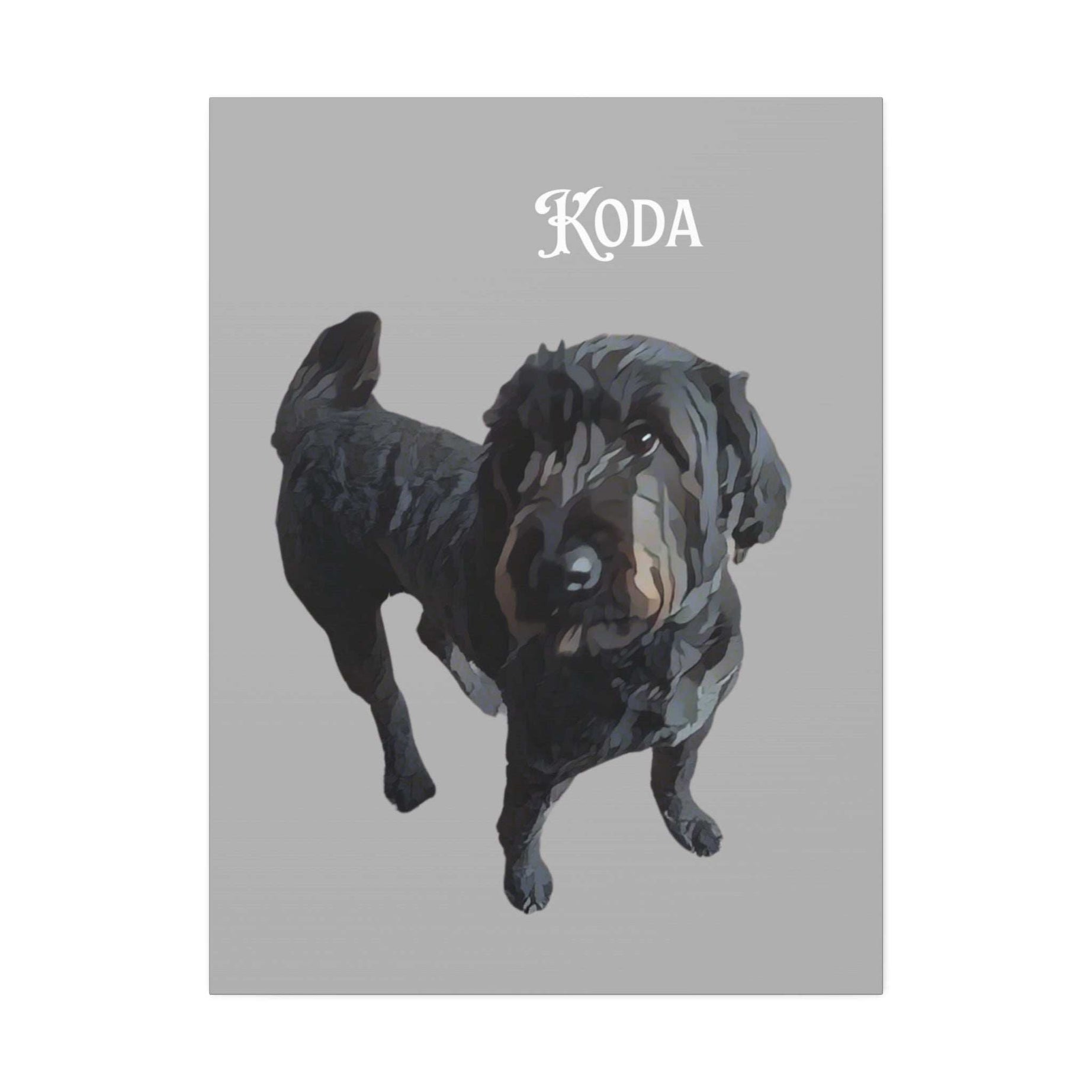 PAW-sonalized Light Grey Canvas Print | Upload Photo~Choose size