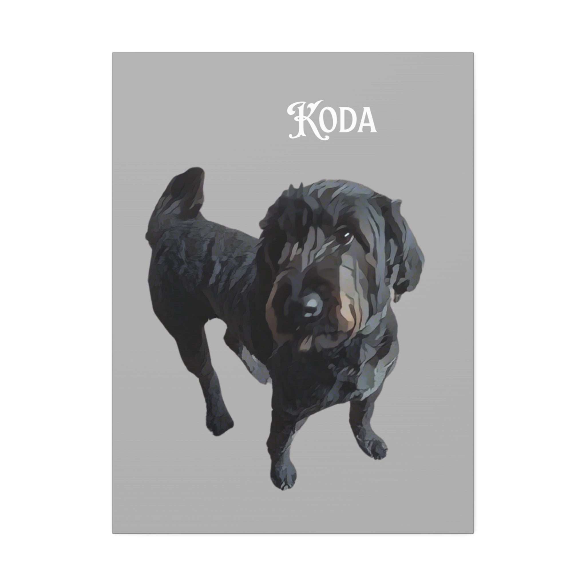 PAW-sonalized Light Grey Canvas Print | Upload Photo~Choose size