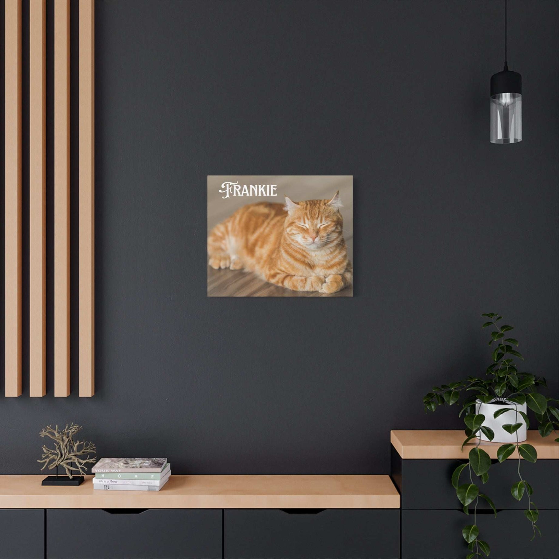 Personalized Landscape Photo Canvas Wall Art - Stretch Framed Print for Pet Lovers