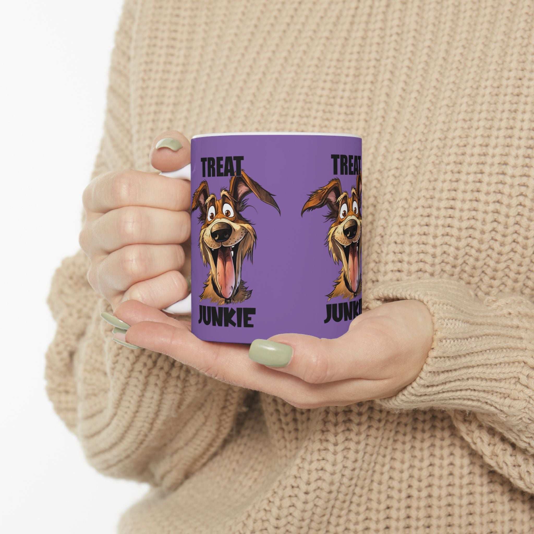 Funny Dog Lover Mug - 'Treat Junkie' - Perfect Gift for Pet Owners