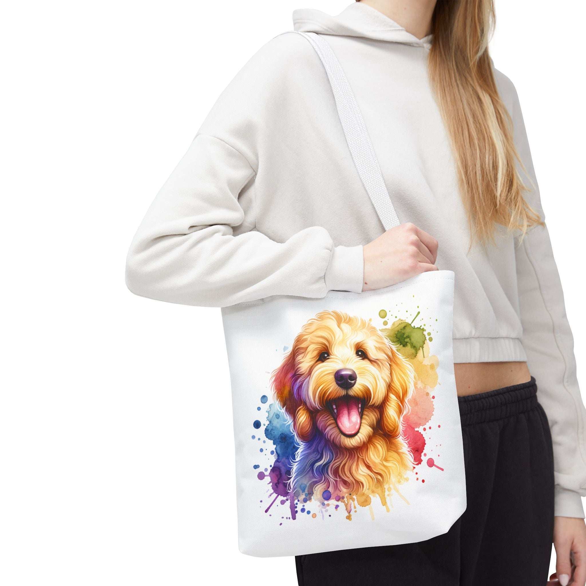 Colorful Goldendoodle Dog Lover Tote Bag - Fun Pet Art for All Occasions