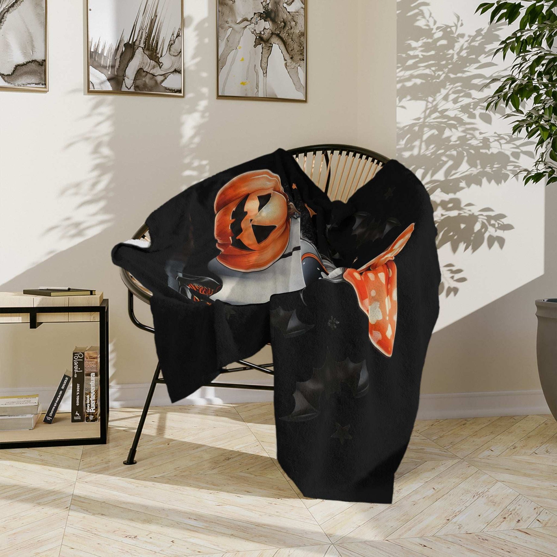 Halloween Ghost Blanket - Cute Spooky Fall Throw Microfiber