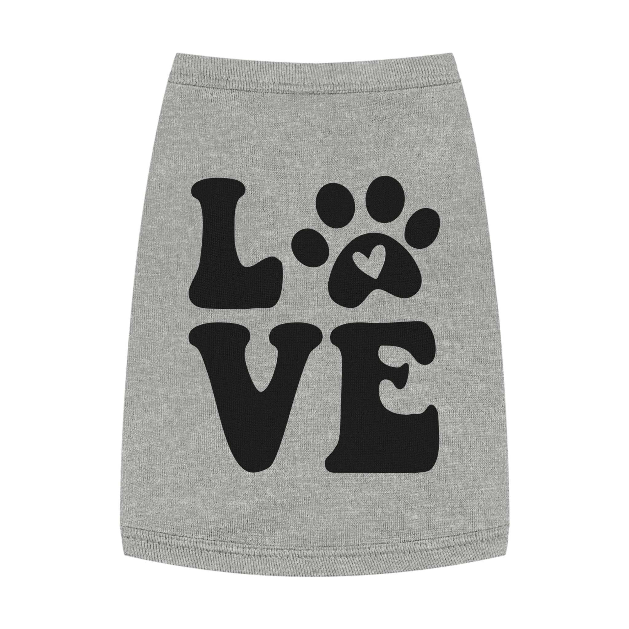 Cute Pet Tank Top - 'Love' Design for Dogs and Cats