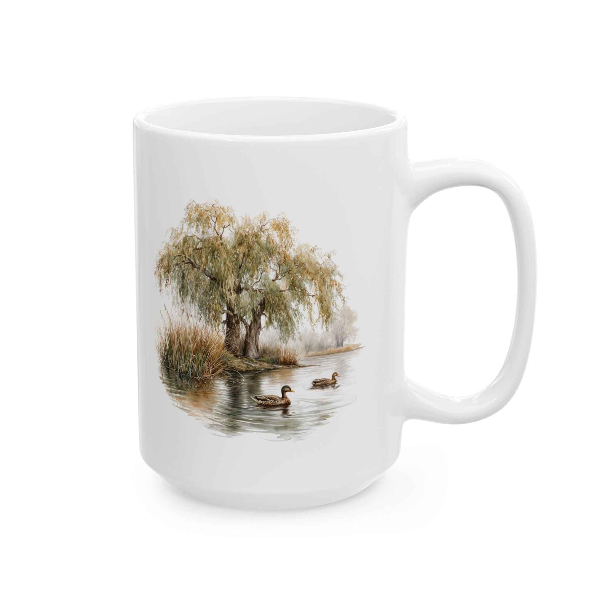 Vintage Country Ceramic Mug - Rustic Animal Coffee Cup