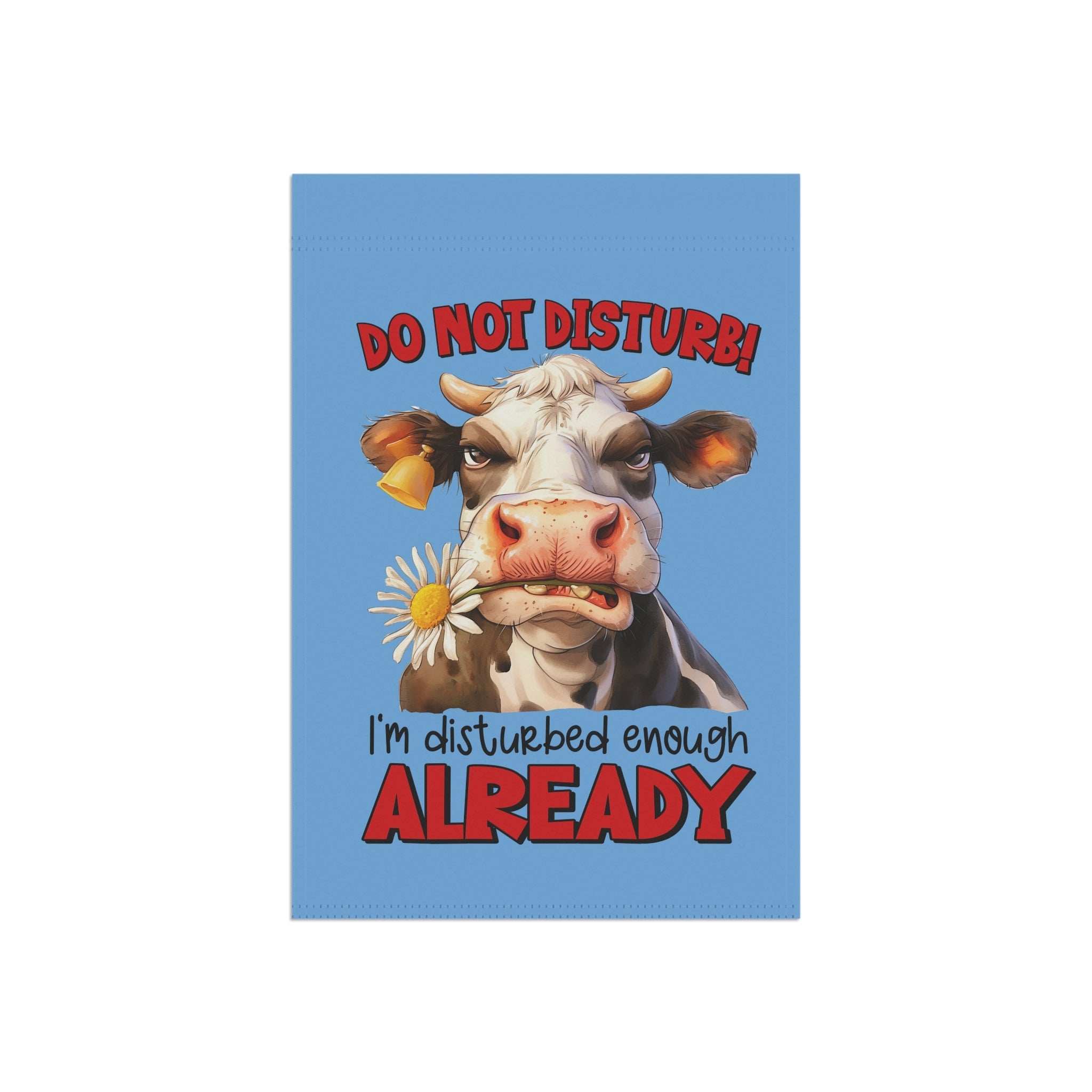 Funny Garden Banner - Do Not Disturb Cow Sign for Home & Yard Decor