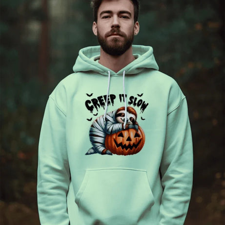 Cute Sloth Pumpkin Halloween Hoodie - Cozy Fall Sweatshirt