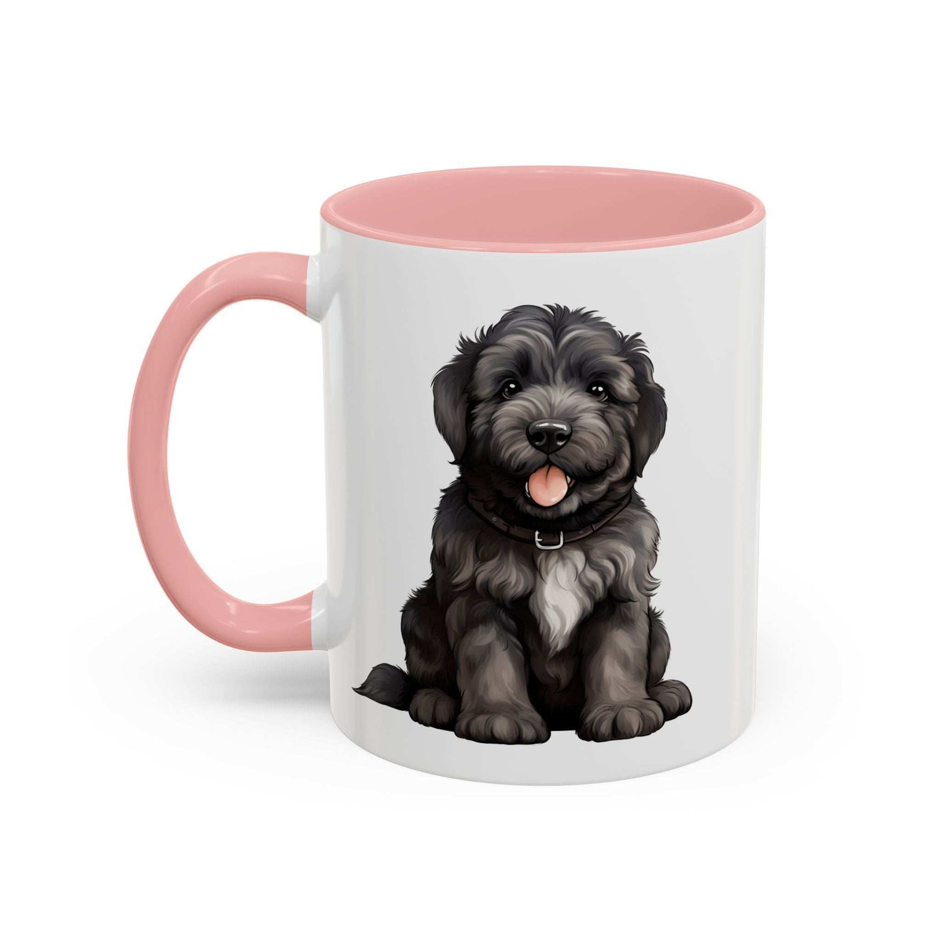 Cute Bouvier Des Flanders Dog Design Accent Coffee Mug - 11oz & 15oz