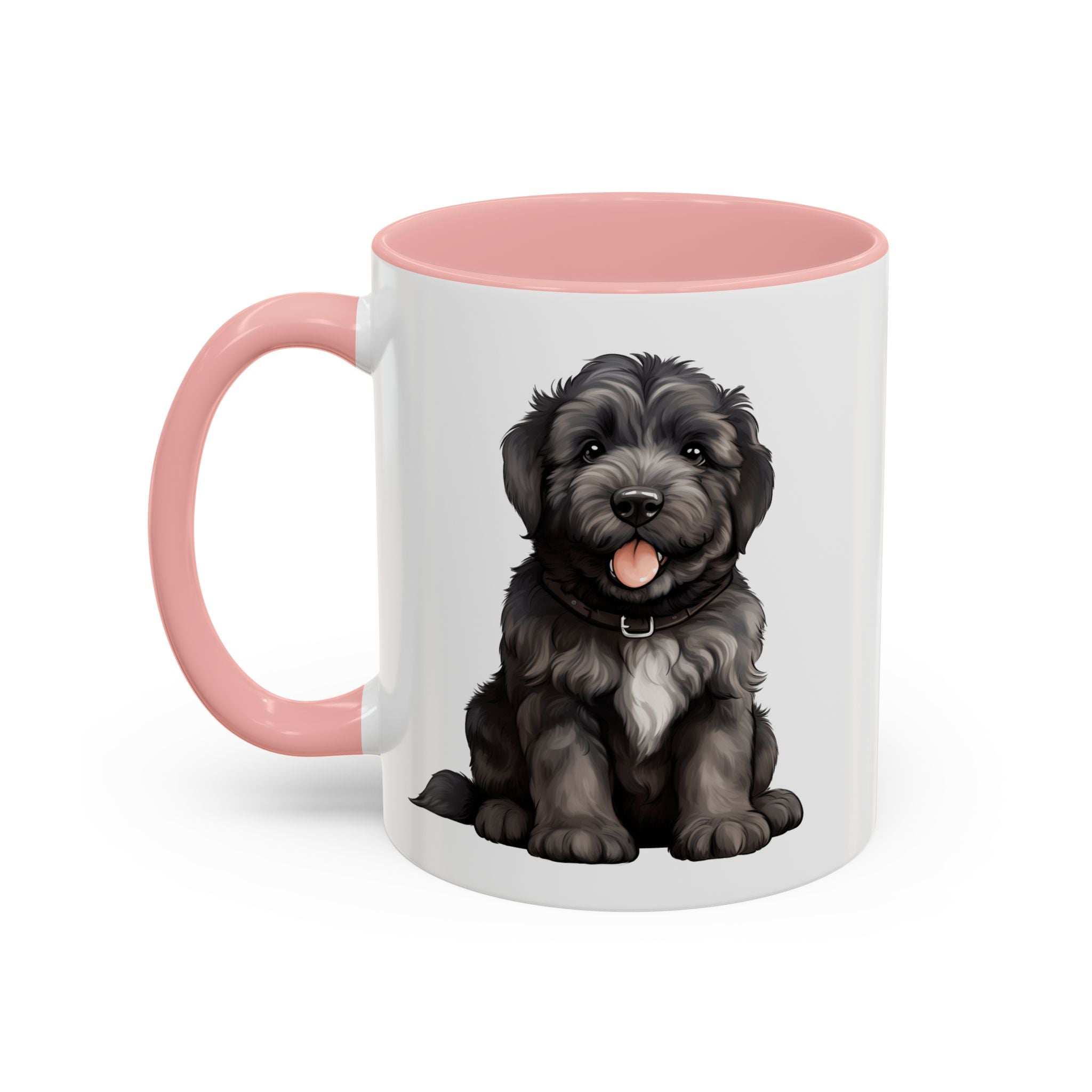 Cute Bouvier Des Flanders Dog Design Accent Coffee Mug - 11oz & 15oz