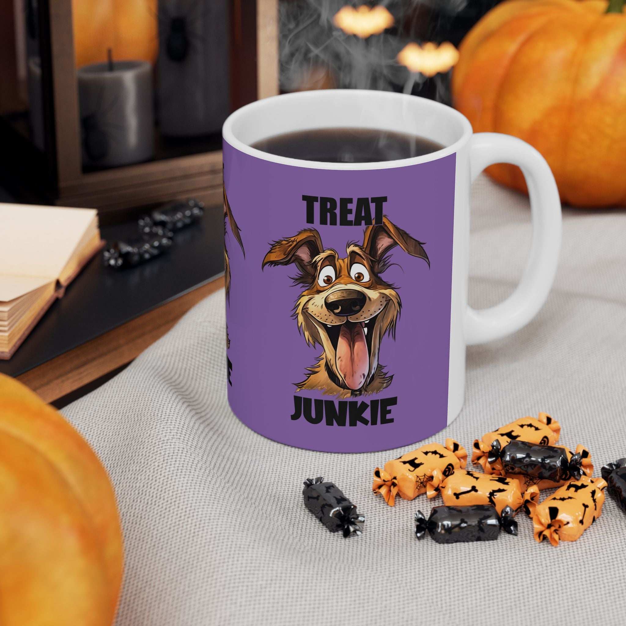 Funny Dog Lover Mug - 'Treat Junkie' - Perfect Gift for Pet Owners