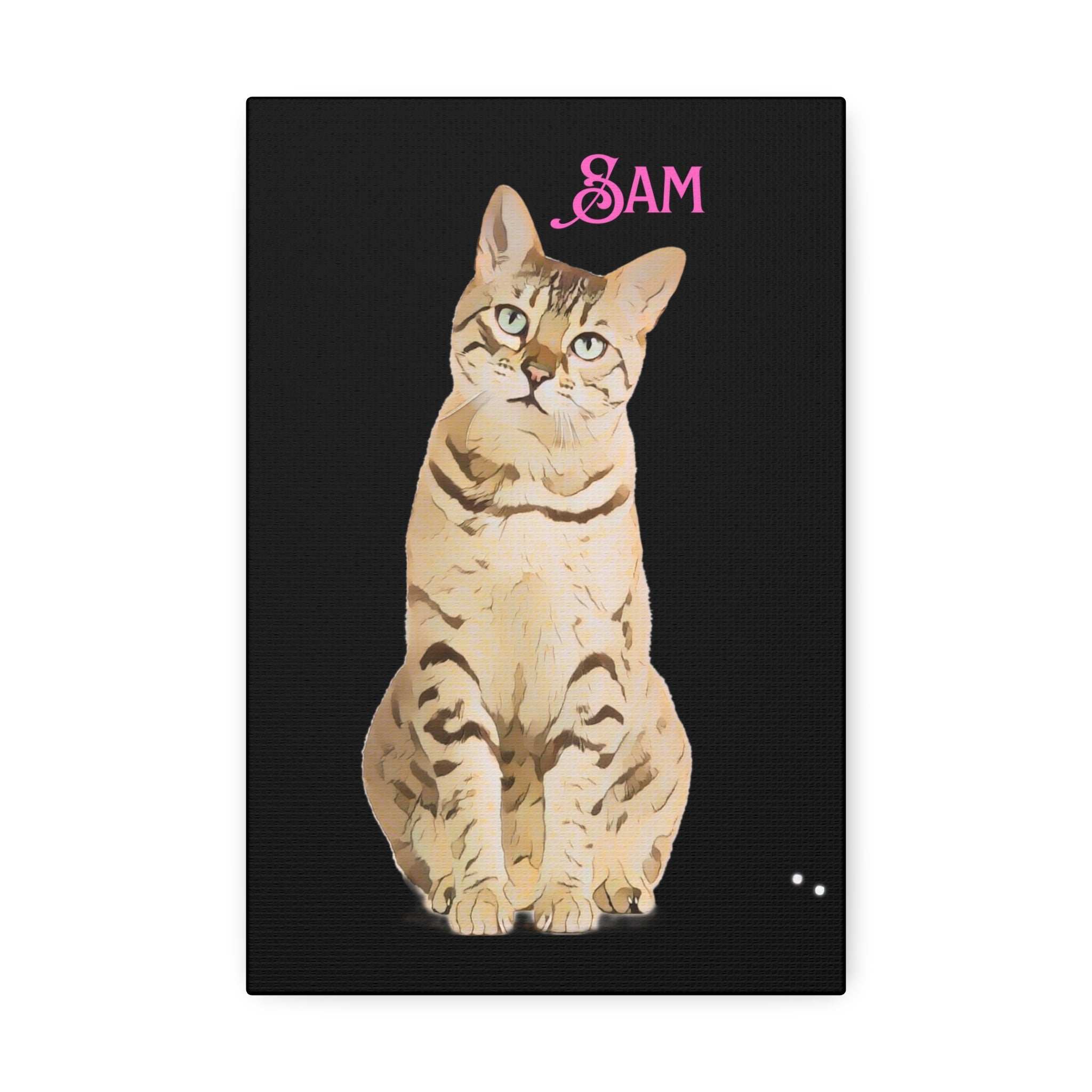 PAW-sonalized Black Canvas Print | Upload Photo~Choose size