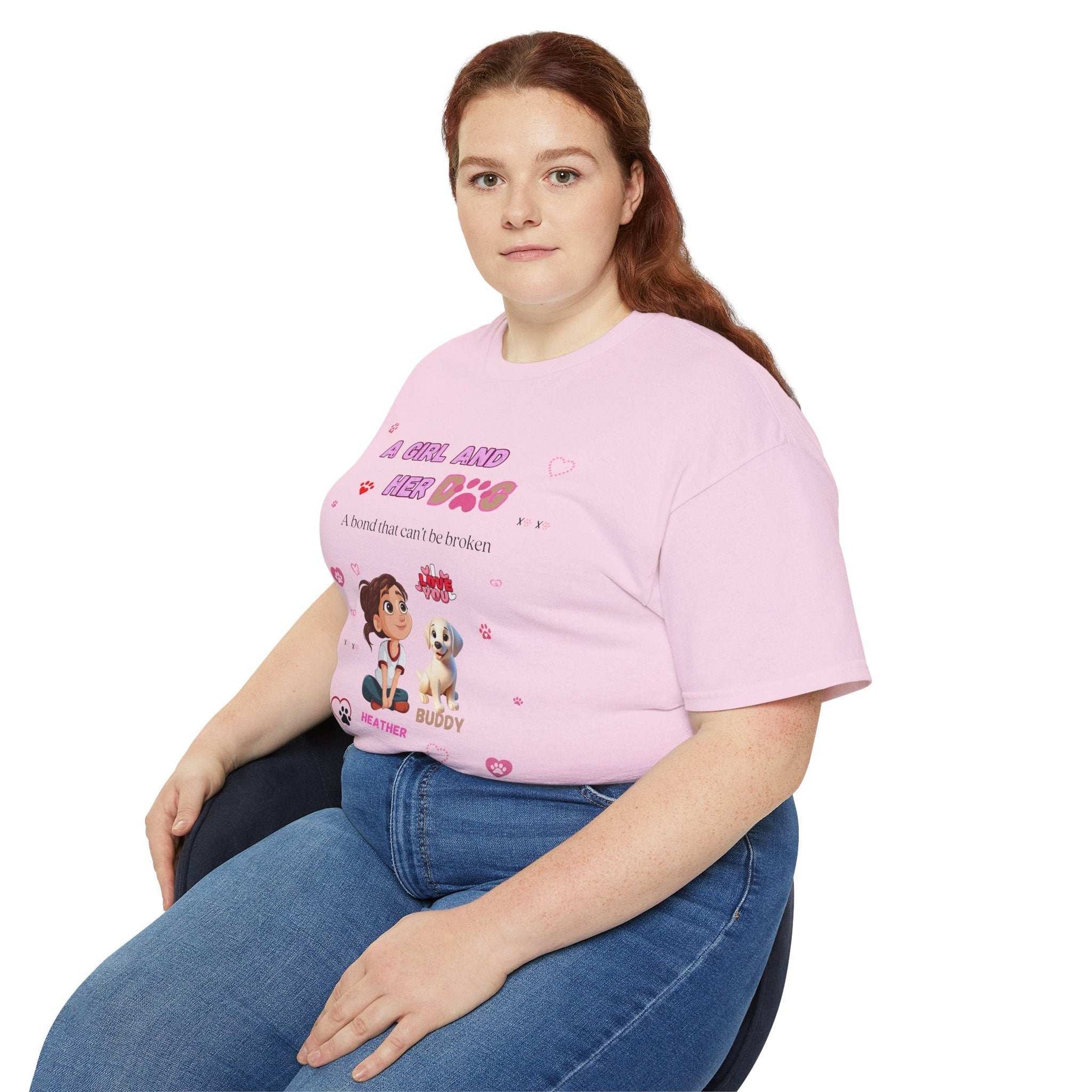 Girl and Her Dog Unisex Tee | Cute Pet Lover Shirt | Personalized Gift