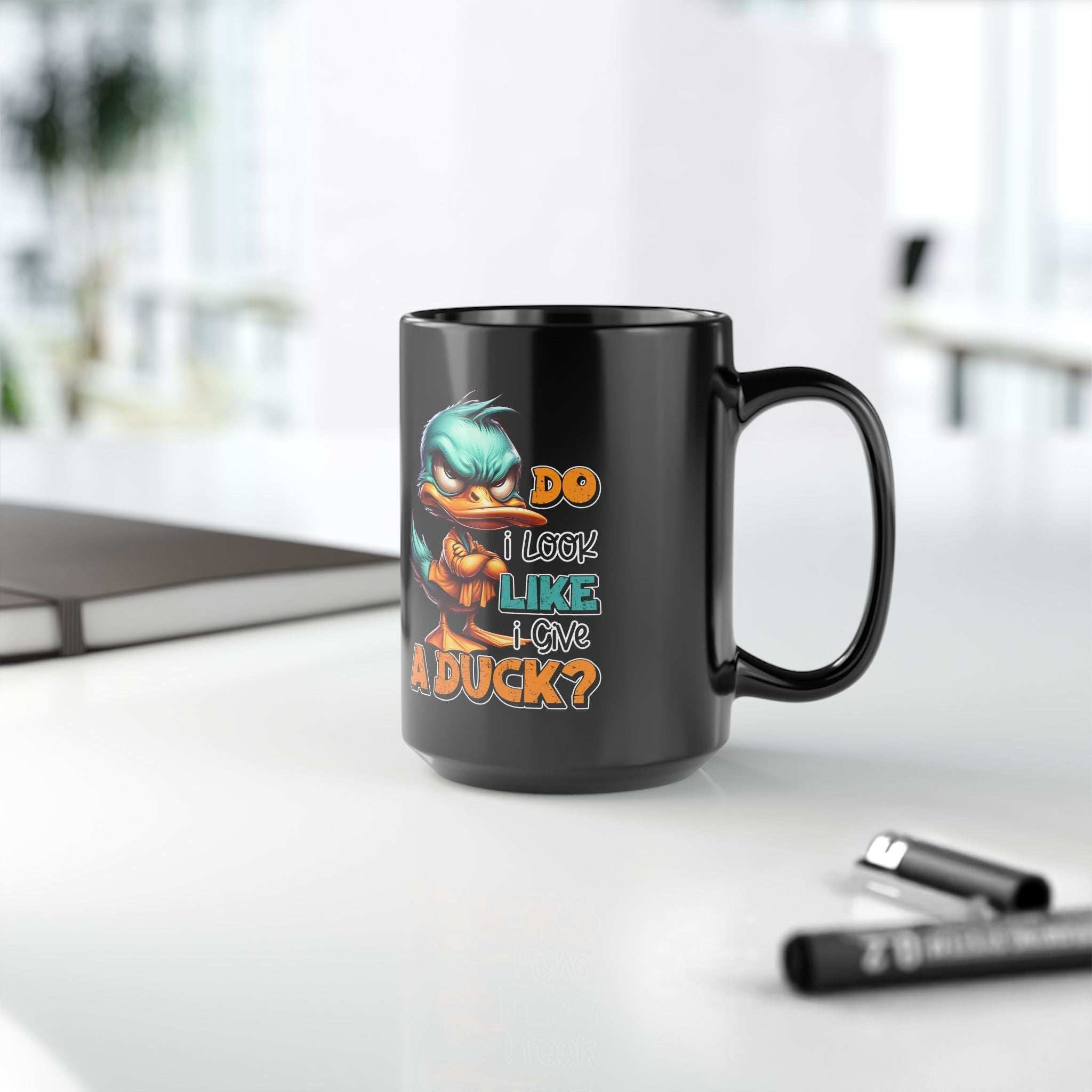 Funny Duck Quote Black Mug - 11oz & 15oz - Perfect Gift for Duck Lovers