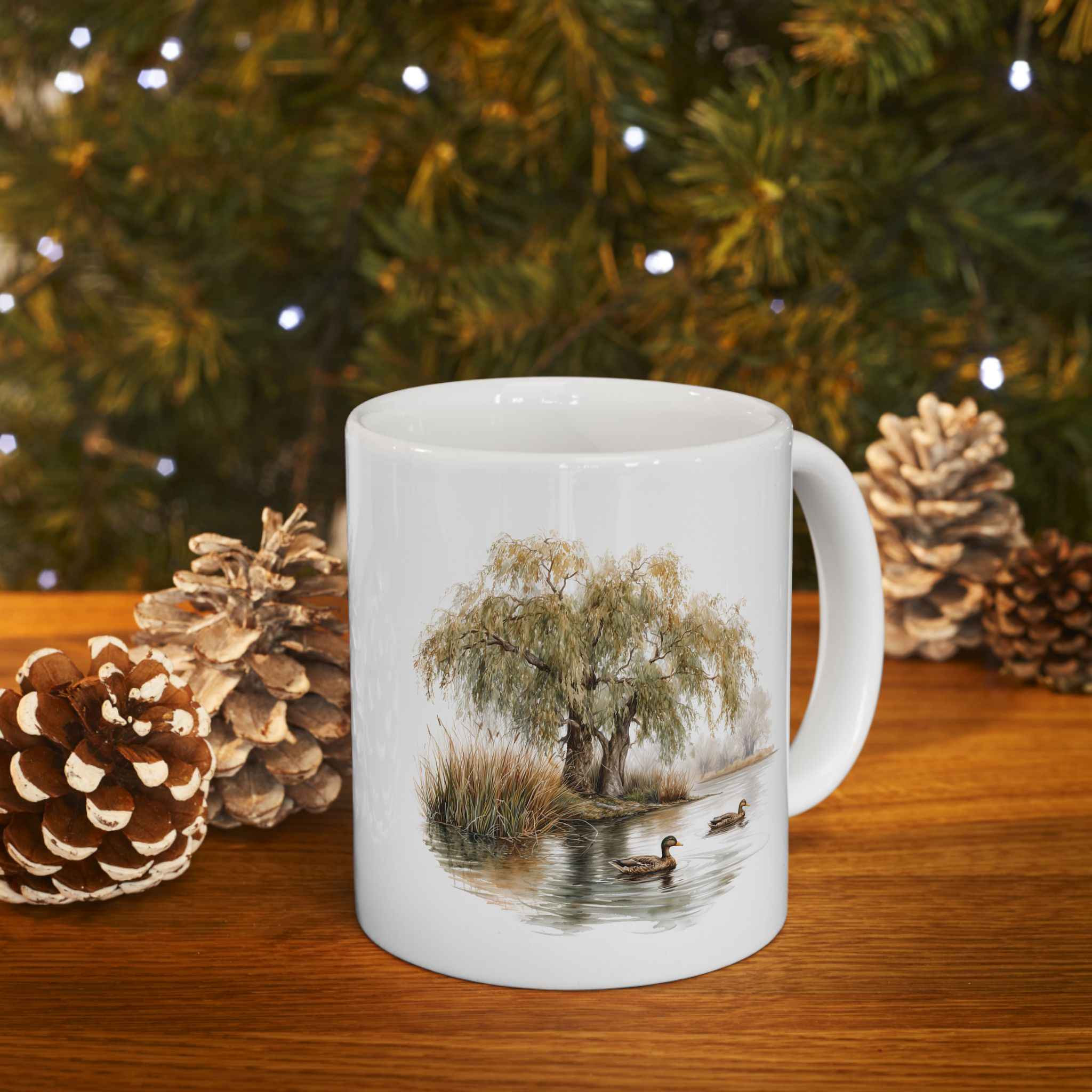Vintage Country Ceramic Mug - Rustic Animal Coffee Cup