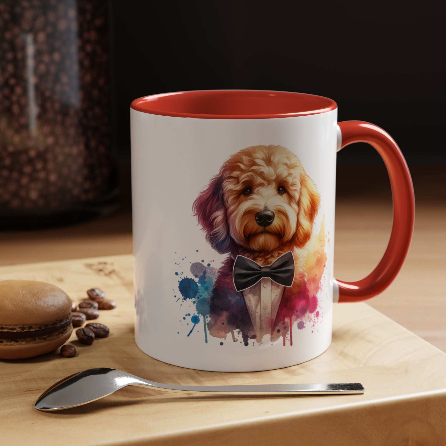 Watercolor Dog Lover Coffee Mug - 11oz & 15oz Accent Mugs for Pet Owners
