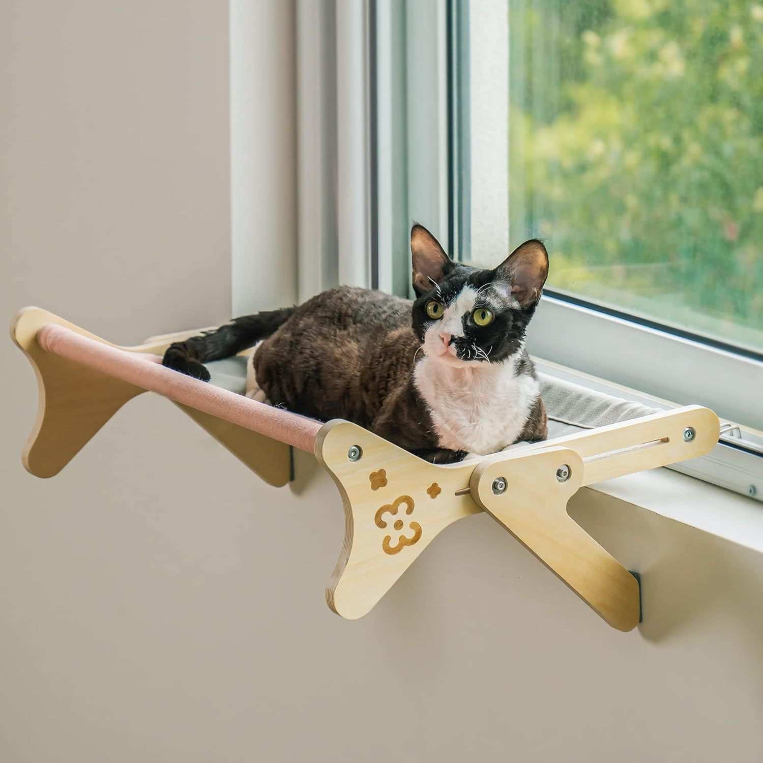 Cat Window Perch & Hammock - Adjustable 2-in-1 Sunbathing Seat For Indoor Cats