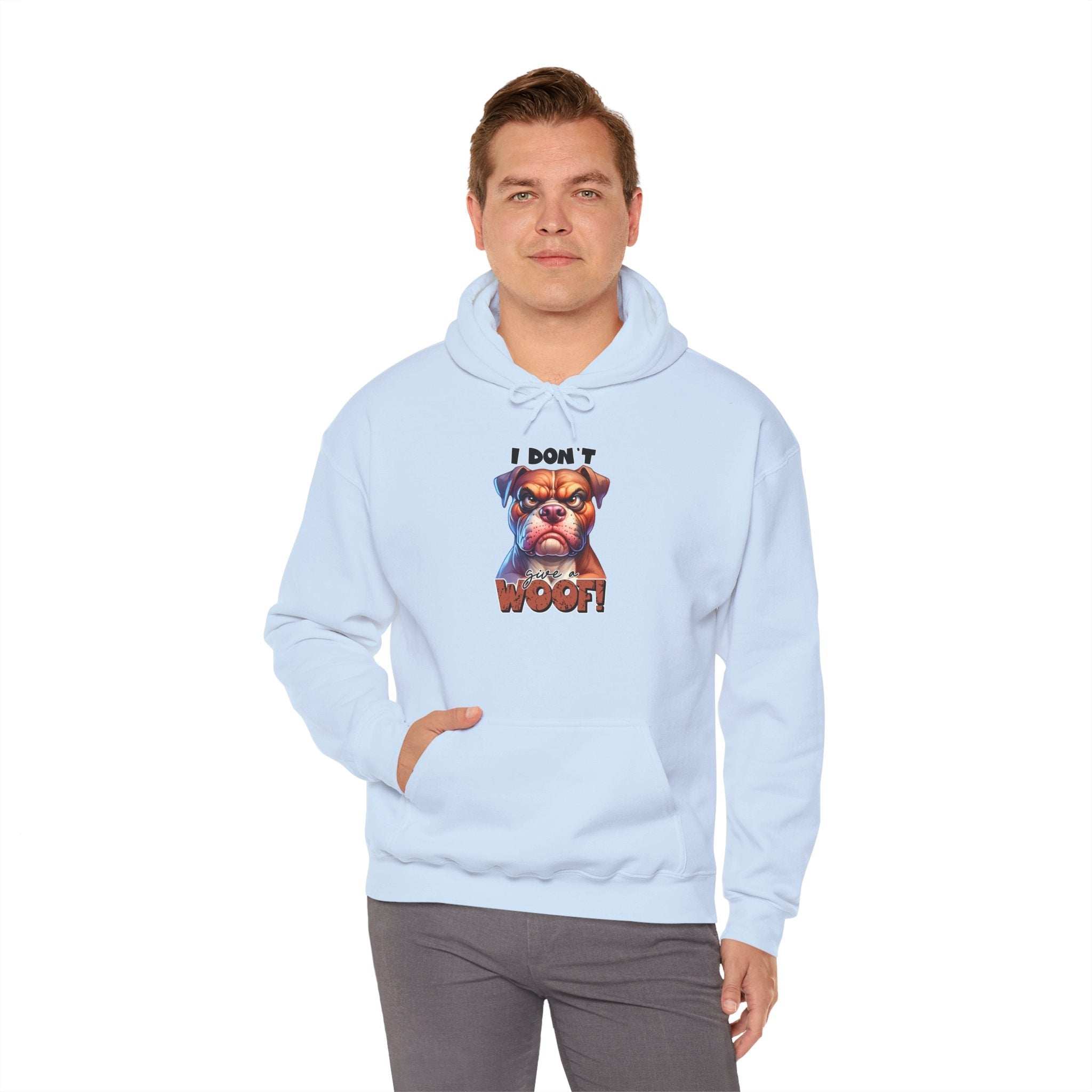 Fun Dog-Themed Unisex Hoodie - "I Don't Give a Woof"