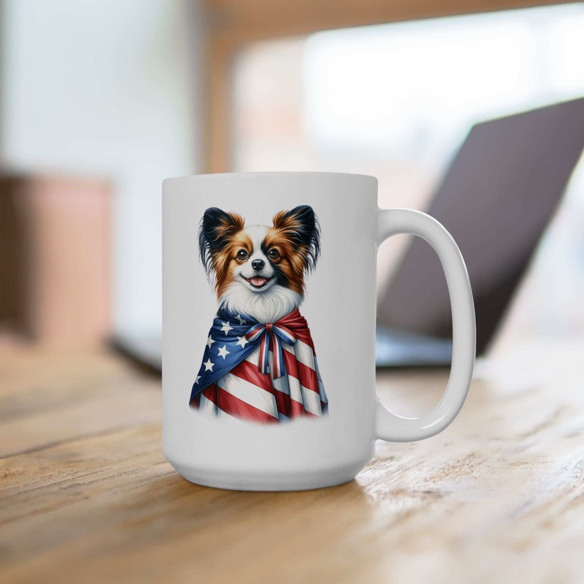 Papillion Patriotic Ceramic Mug – 11oz & 15oz | Perfect for Independence Day & All-American Celebrations