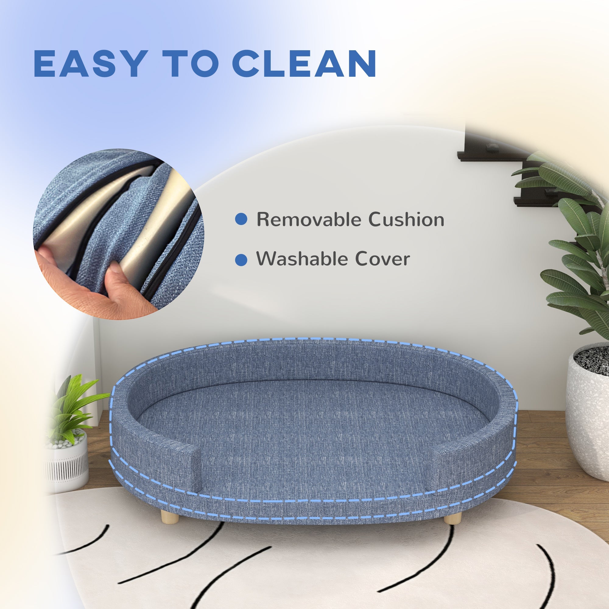 Dog Couch for Large Dogs - Washable & Elevated Sofa Bed