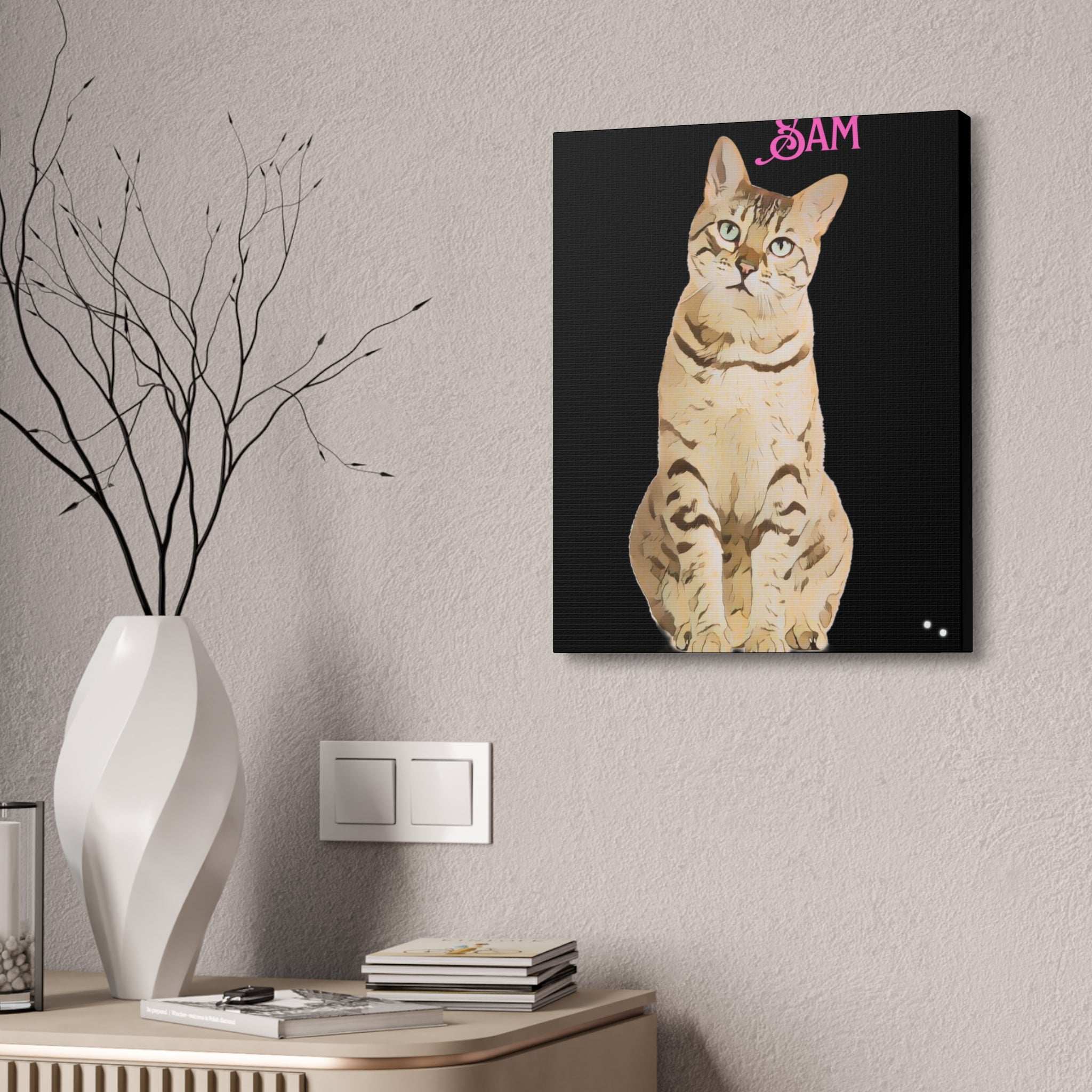 PAW-sonalized Black Canvas Print | Upload Photo~Choose size